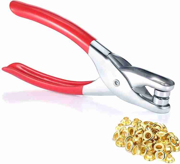 Pindia Grommet Hole Punch Pliers Set With 100 Metal Eyelet For