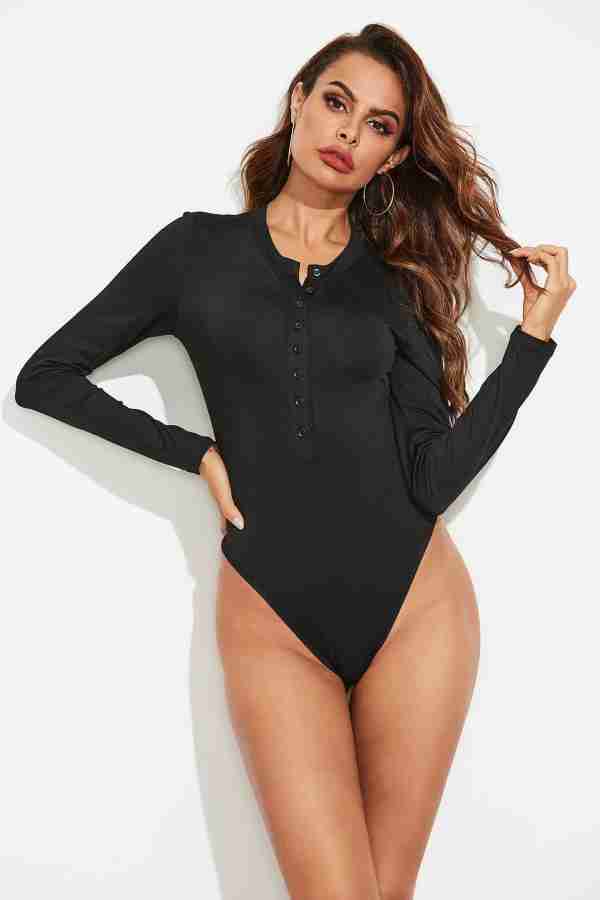 Urbanic Women Black Bodysuit - Buy Urbanic Women Black Bodysuit Online at  Best Prices in India