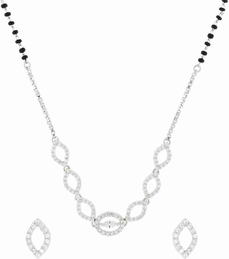 izaara Sterling Silver Mangalsutra Price in India Buy izaara