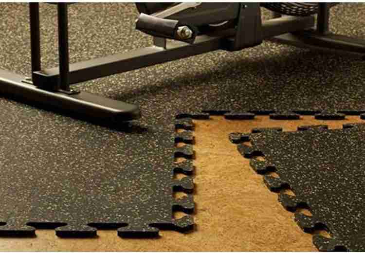 jumprfit EPDM Rubber Interlocking Tiles Exercise Mat Protective