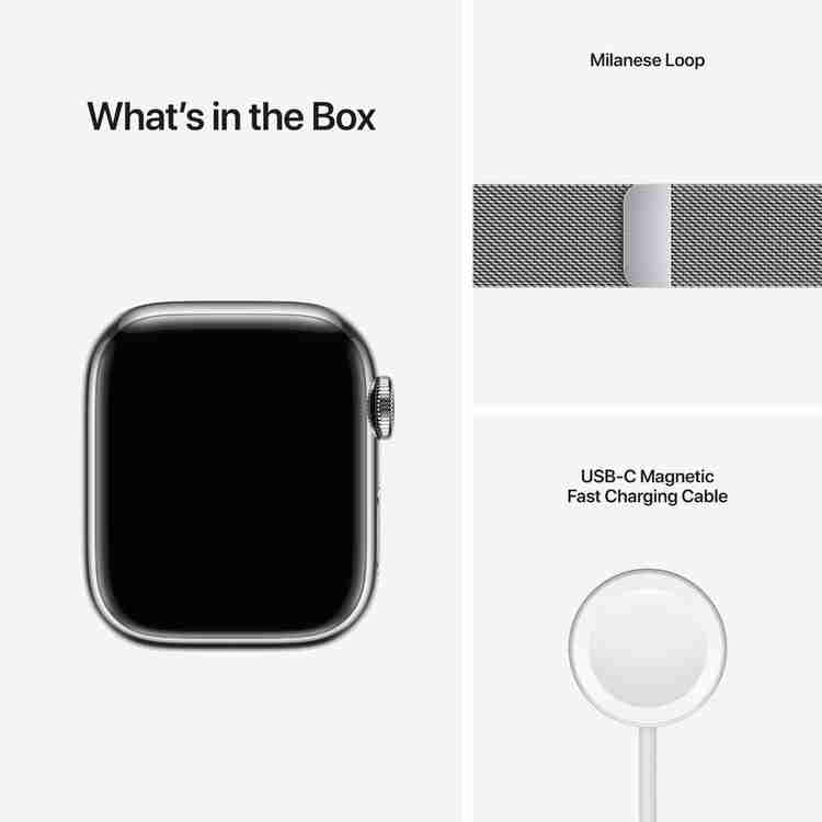 Apple WatchSeries7(GPS+Cellular-41mm)Silver Stainless Steel Case 