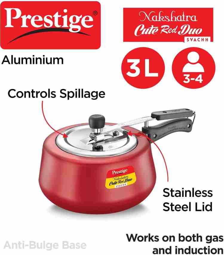 Prestige cooker 3 litre price red colour sale