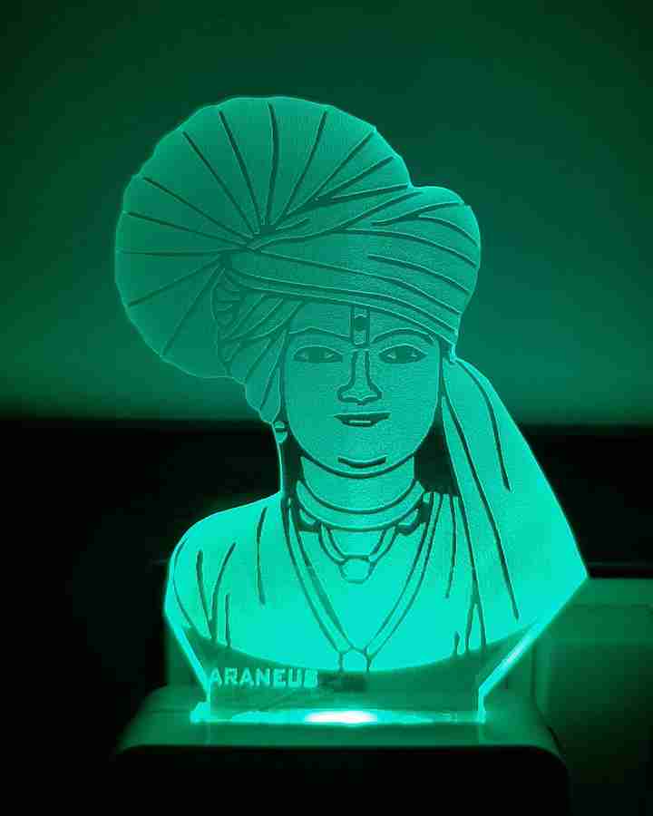 ARANEUS Shree Swaminarayan Prabhu 3D Illusion LED Night Lamp Price