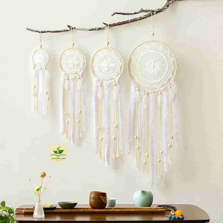 zazza home decor Macrame Dream Catcher Rings Metal Hoops Macrame