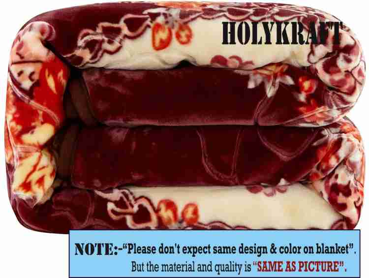 HOLYKRAFT Floral Double Mink Blanket for Heavy Winter - Buy