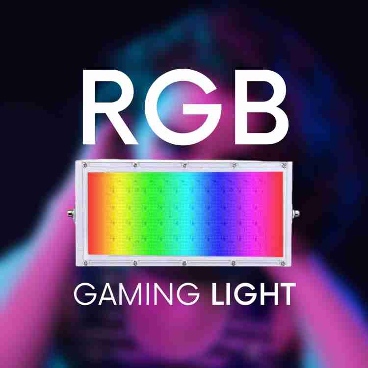 Samite Gaming Game Light BUlb for Room Wall Home Decor Bedroom Ceiling  Background White Red Blue Green Multi Color Changing 50 Watts 5000 Lumens  RGB