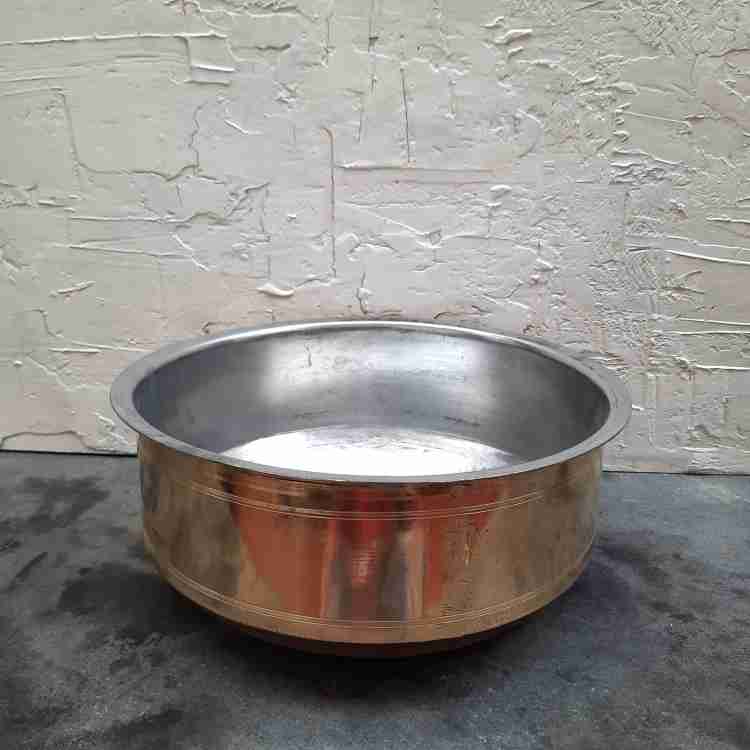 Buy HAZEL Brass Kadai with Kalai  100% Pure Brass Kadhai with Tin