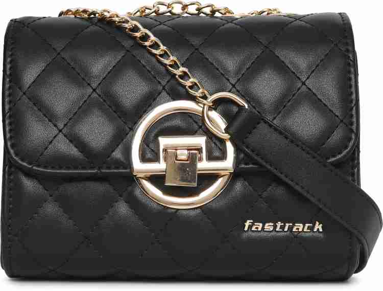 fastrack black sling bag