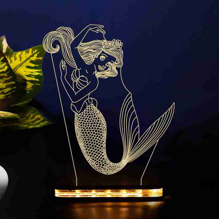 StarLaser 3D Mermaid Night Light with Warm White Color and 12V 1