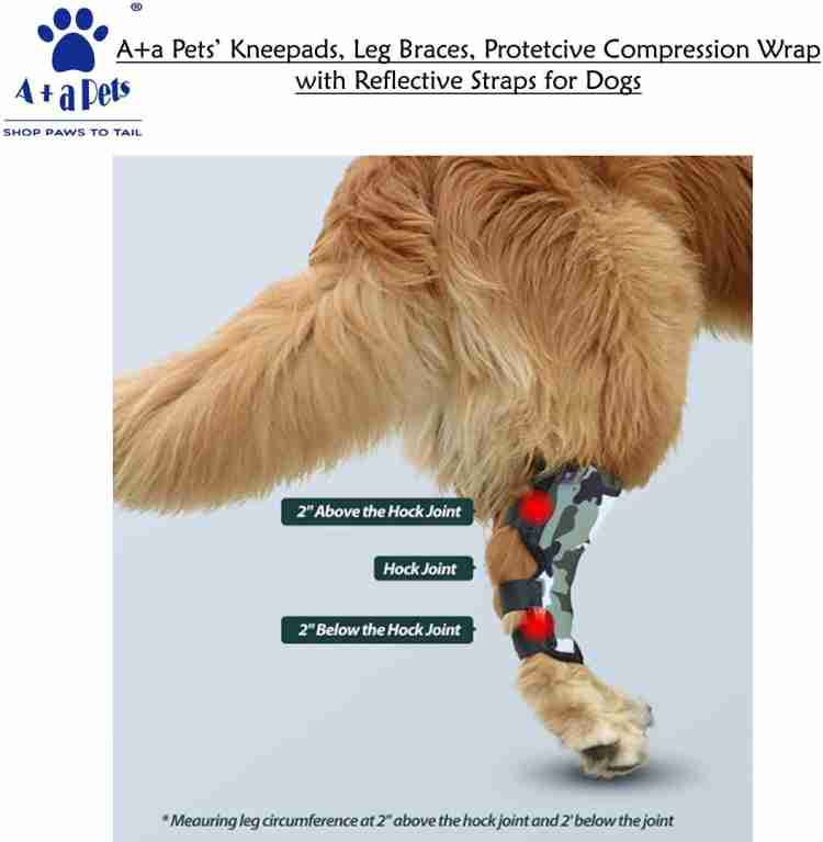 A a pets Large Size Dog Hock Joint Leg Braces Protective