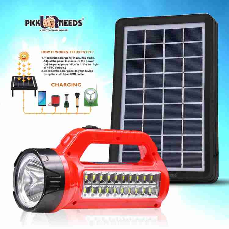 Solar panel torch shop light