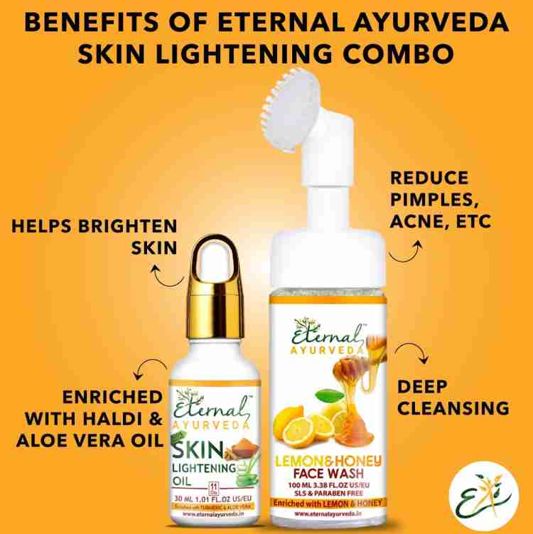 Eternal Ayurveda Skin Brightening Kit Skin Lightening Oil and