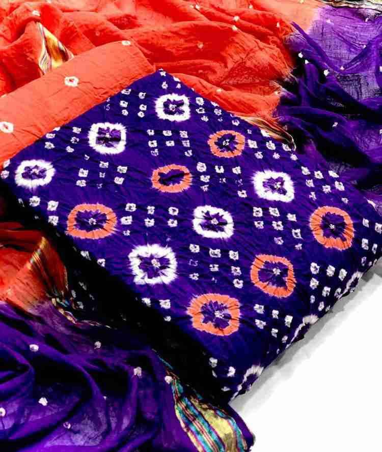 Bandhani dress material in flipkart hotsell
