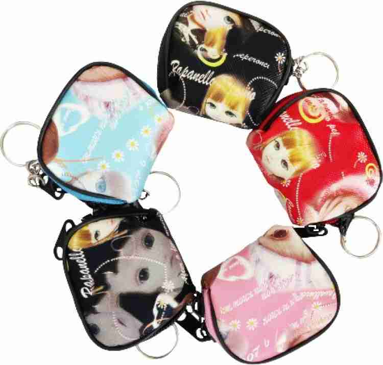 MYYNTI 2 PCS Mini Purse Coin Purse Keychain Hook Mini Cash Holder for Women  and Girls Travel Multicolor and Multi Design Pack of 2 Key Chain Price in  India - Buy MYYNTI