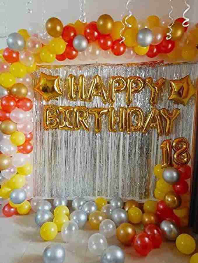 ExperienceSaga Solid 18th Birthday Decorations for Flipkart
