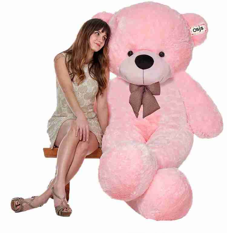 NP Toys Toys 4 Feet Teddy Bear with Neck Bow Pink 4 Feet 121