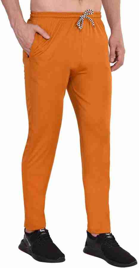 Mens orange track pants best sale