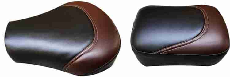 KOHLI BULLET ACCESSORIES Black with Brown Seat Cover for Royal