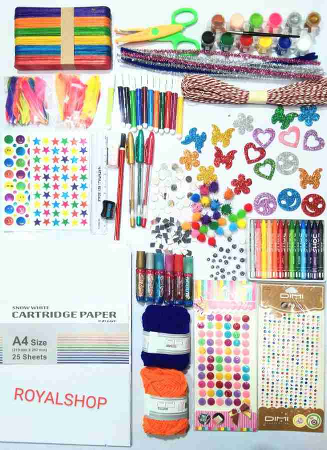 ROYALSHOP 25 IN 1 ART AND CRAFT MATERIALS SET HOBBY DECORATION