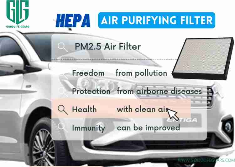 Hepa car cabin filter top