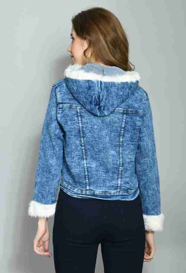 ZENTHACE Womens Lightweight Denim Jacket Outdoor Flannel Lined Spring Fall  Casual Fitted Work Jean Shacket Jackets Blue S at  Women's Coats Shop