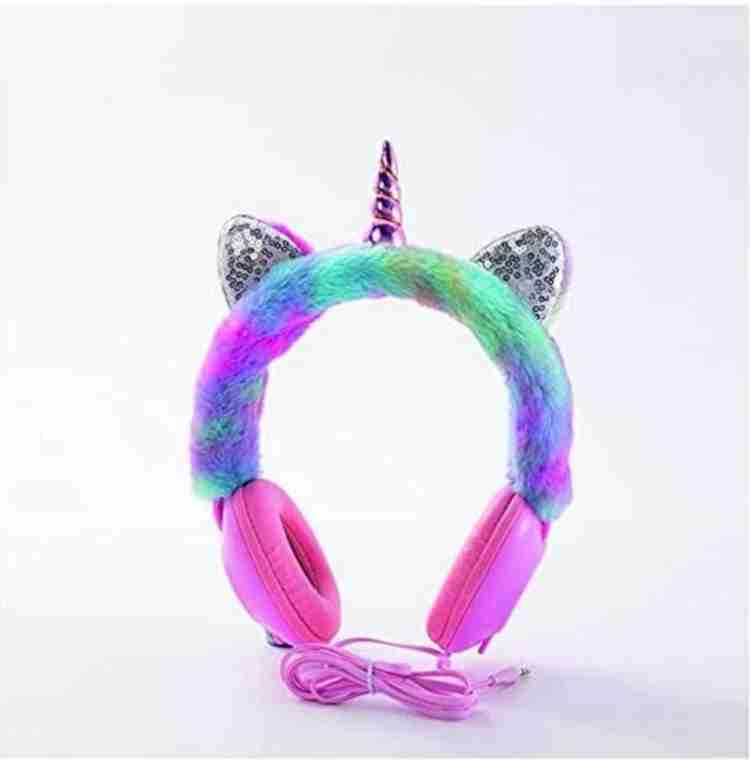 Unicorn fur headphones hotsell