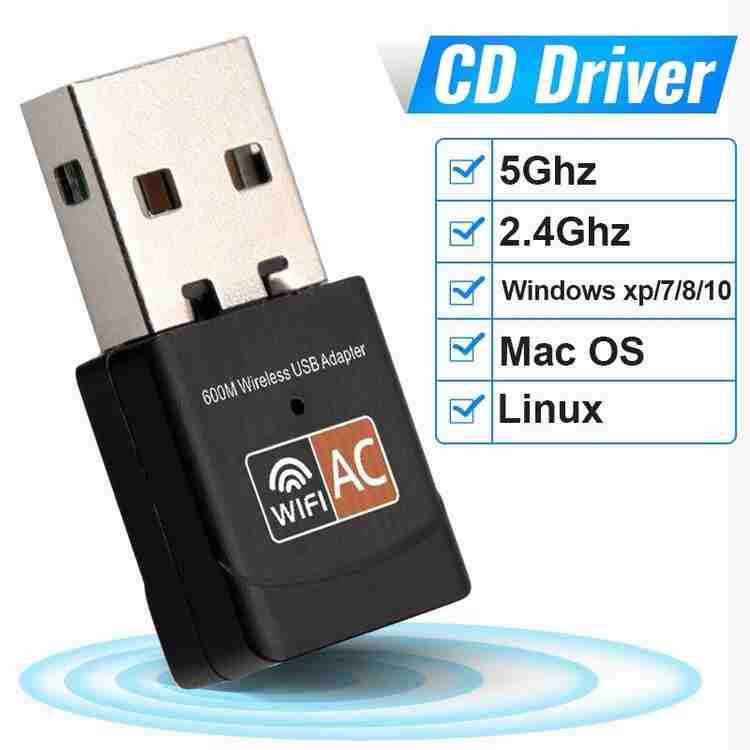 Trustify 600Mbps USB WiFi Adapter Wireless Network Adapter WiFi