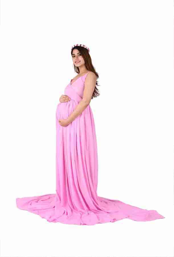 Naturic Women Gown Pink Dress Buy Naturic Women Gown Pink Dress Online at Best Prices in India Flipkart