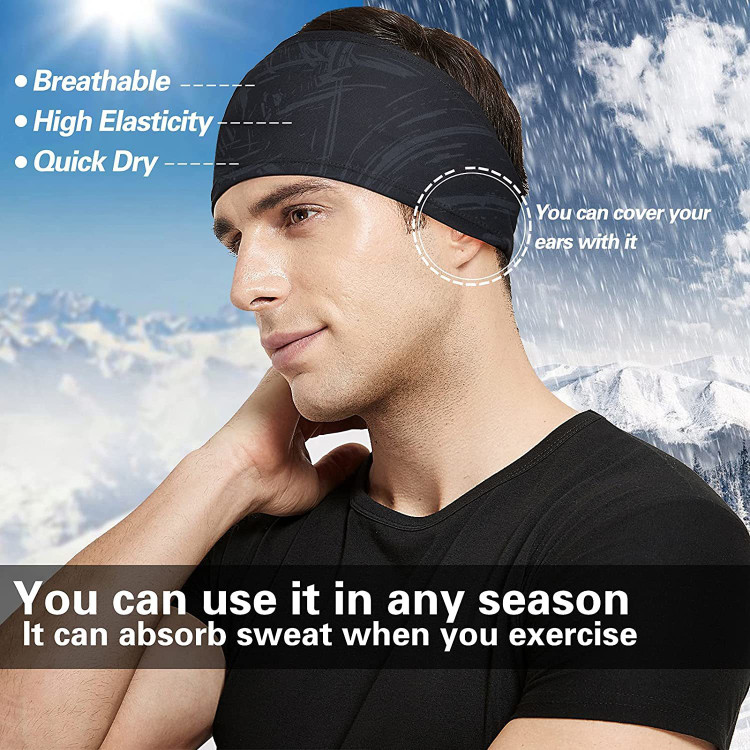 1 PC Breathable Sports Fitness Sweat Belt Mens Elastic Headband Wide Sweatband Stretch Sweat Women Sport Yoga Run Solid Hairband