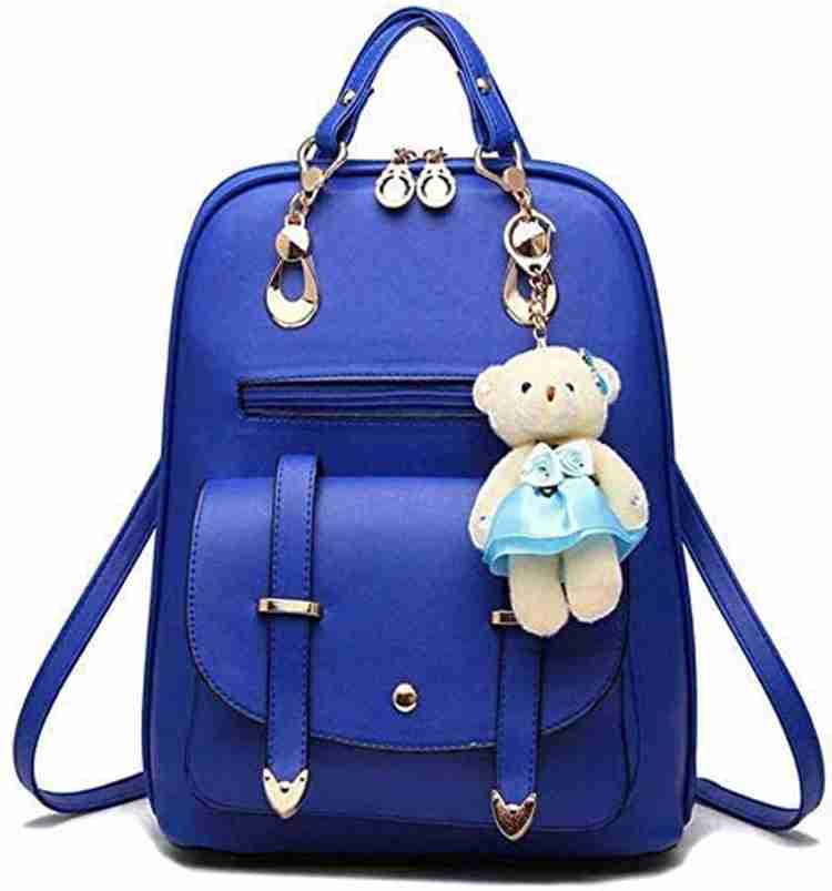Reglas Women Leather Backpacks Students School bags for Girls Teenagers Travel Rucksack Small Shoulder Bag 10 L Backpack Navy Blue Price in India Flipkart
