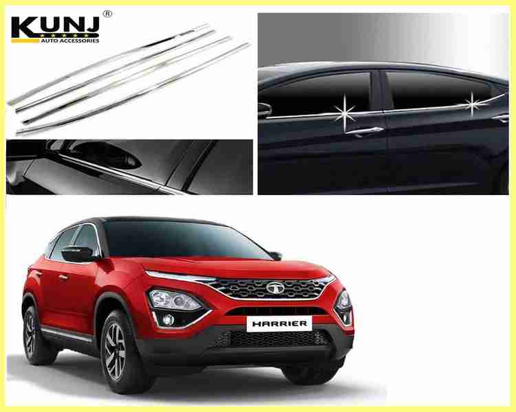 Kunj Autotech Stainless Steel Chrome Finish Window Lower Garnish