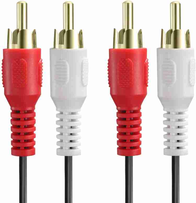 HI-PLASST RCA Audio Video Cable 10 m 2-RCA Male to 2-RCA Male (32.8FT),  Dual 2 RCA Cable, Stereo Audio 2RCA Cord Male to Male Connector AV Sound  Plug Jack Wire Cord, Double