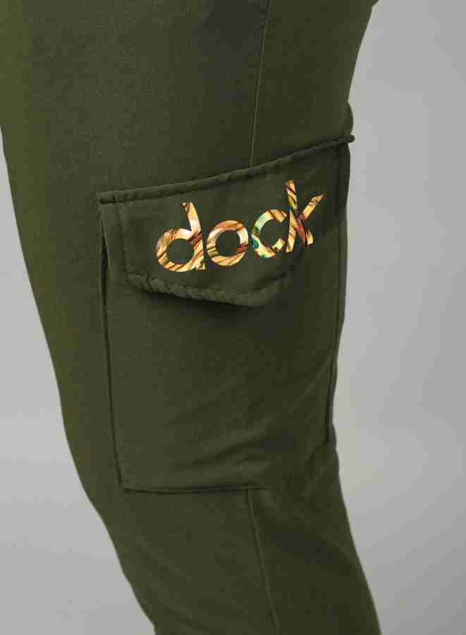 Dockstreet Solid Women Dark Green Track Pants - Buy Dockstreet