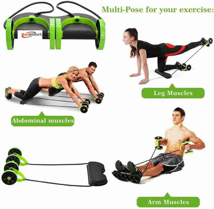RedHooS Multi Function Double Ab Roller Wheel Exercise and Fitness for Home Gym Ab Exerciser Buy RedHooS Multi Function Double Ab Roller Wheel Exercise and Fitness for Home Gym Ab Exerciser