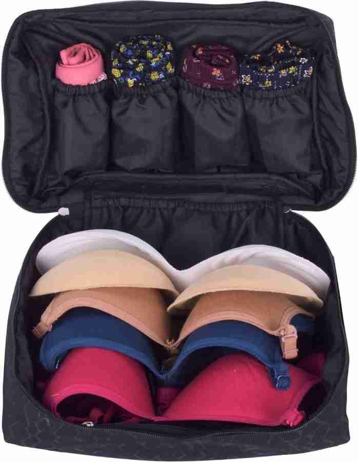Nihspruhay Undergarments And Innerwear Storage Bag attractive prints Black For Women Black Price in India Flipkart