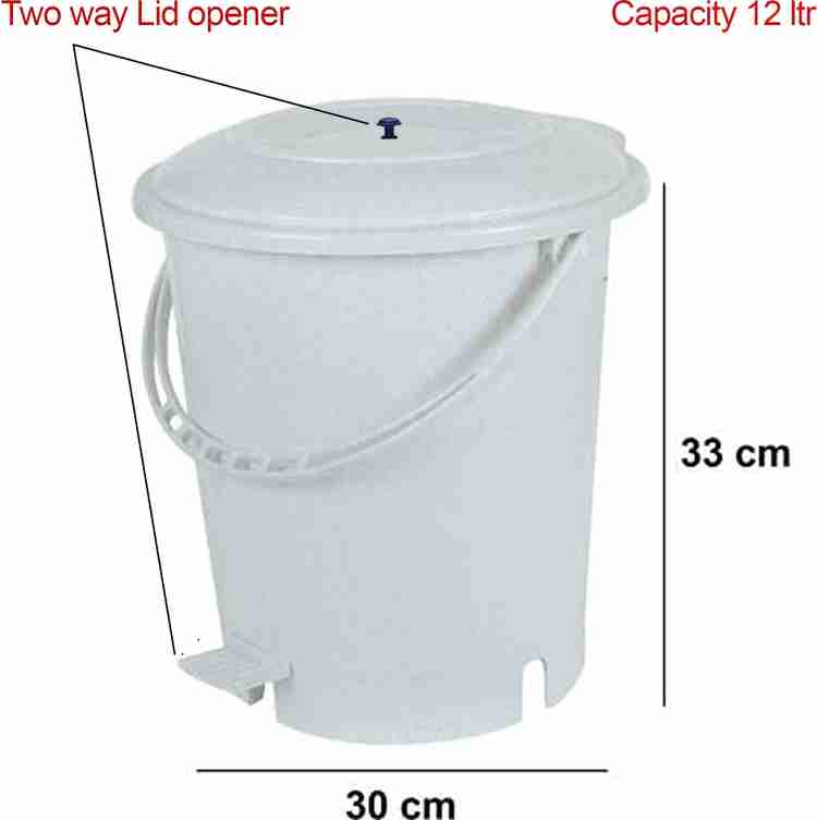 White dustbin top