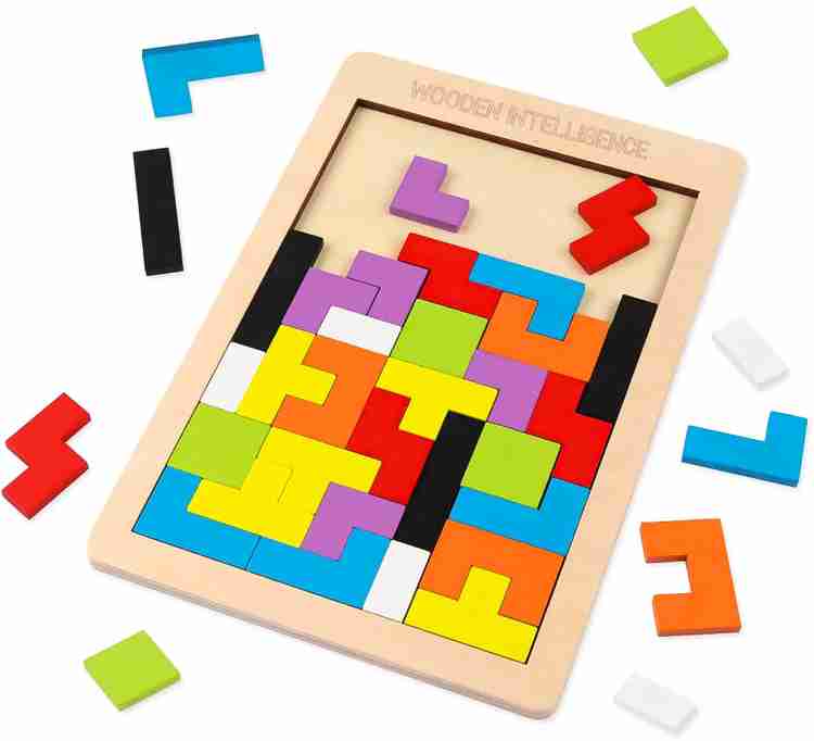 zest 4 toyz Wooden Block Puzzle Game for Kids Brain Teasers Toy