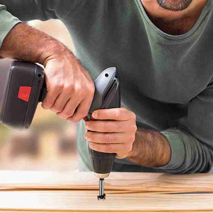 HASTHIP 5pcs Wooden Drill Bit Set Round Drill Bit for Wood Round Drill Bits Set Hinges Drill Bit Drill Machines Bit Drill Bit Sets for Drill Machine 15mm 35mm Grey Drill Bit Guage