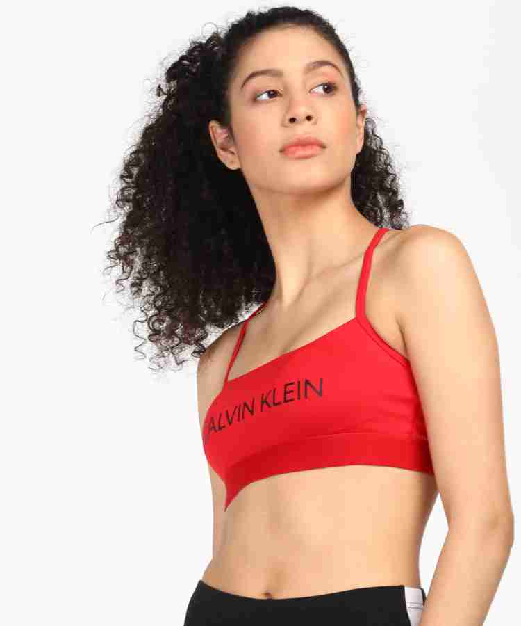 Calvin Klein Jeans CORE LOW SUPPORT BRA Women Sports Lightly Padded Bra -  Buy Calvin Klein Jeans CORE LOW SUPPORT BRA Women Sports Lightly Padded Bra  Online at Best Prices in India