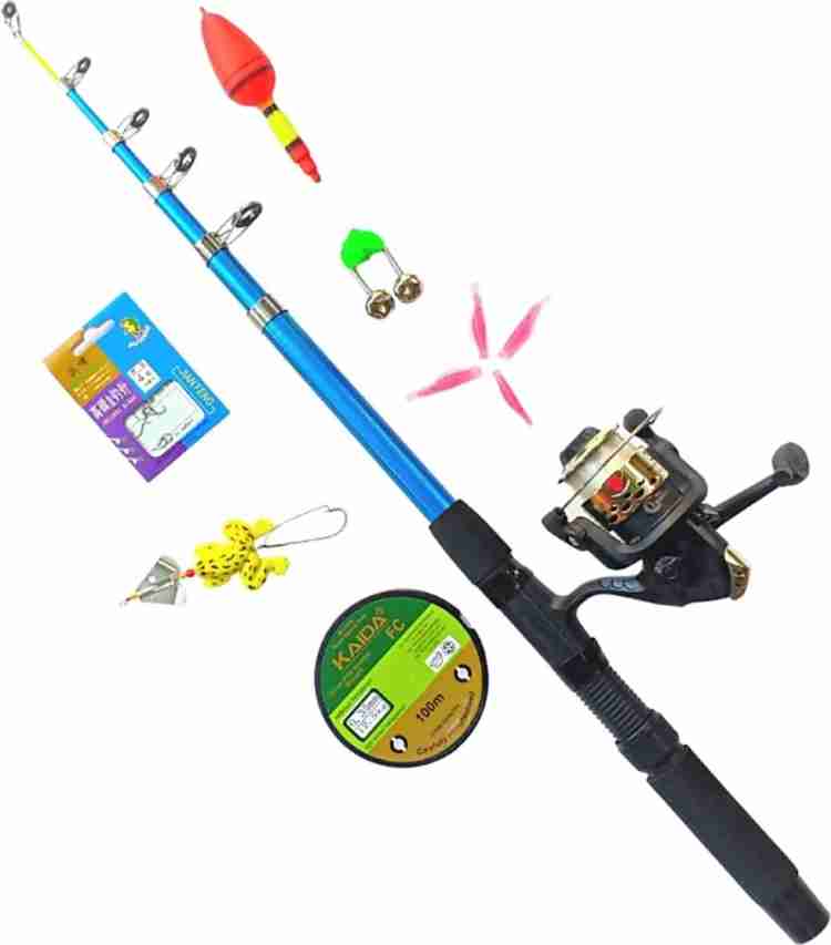 Bright Fishing rod with spinning reel Bega Multicolor Fishing Rod