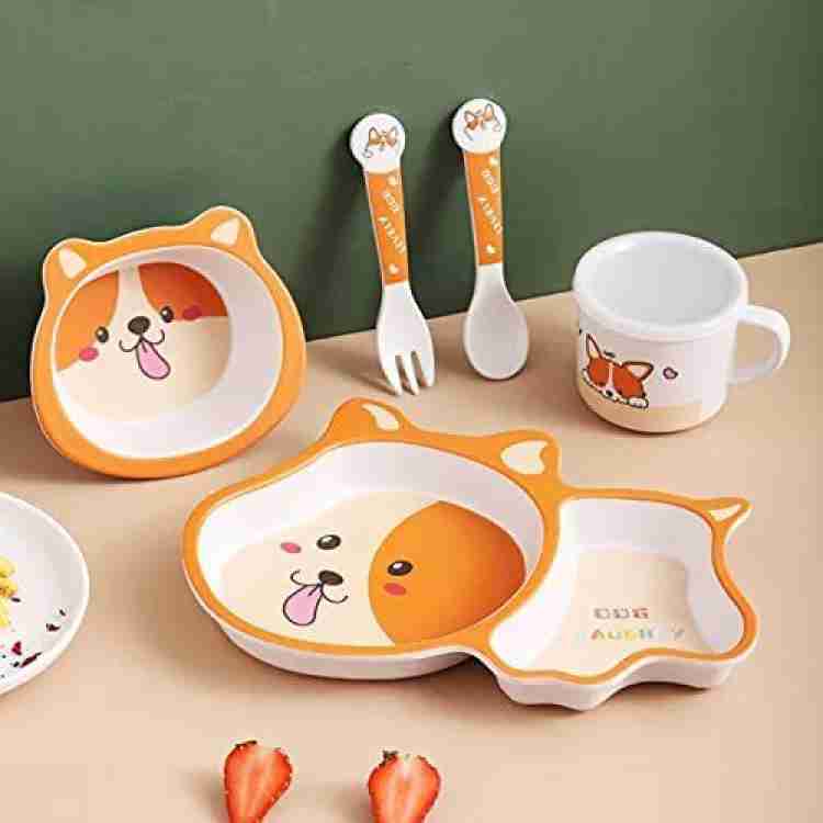 PEZYOX Plastic Eco Friendly Bamboo Fiber Baby Dinner Set of 5 Pieces Multicolor Dinner Set Price in India Buy PEZYOX Plastic Eco Friendly Bamboo Fiber Baby Dinner Set of 5 Pieces