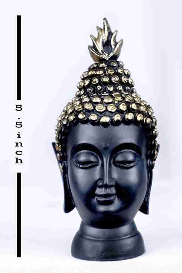 Casa Azul Rustic Spiritual Zen Buddha Head Figurine(Pack of 1