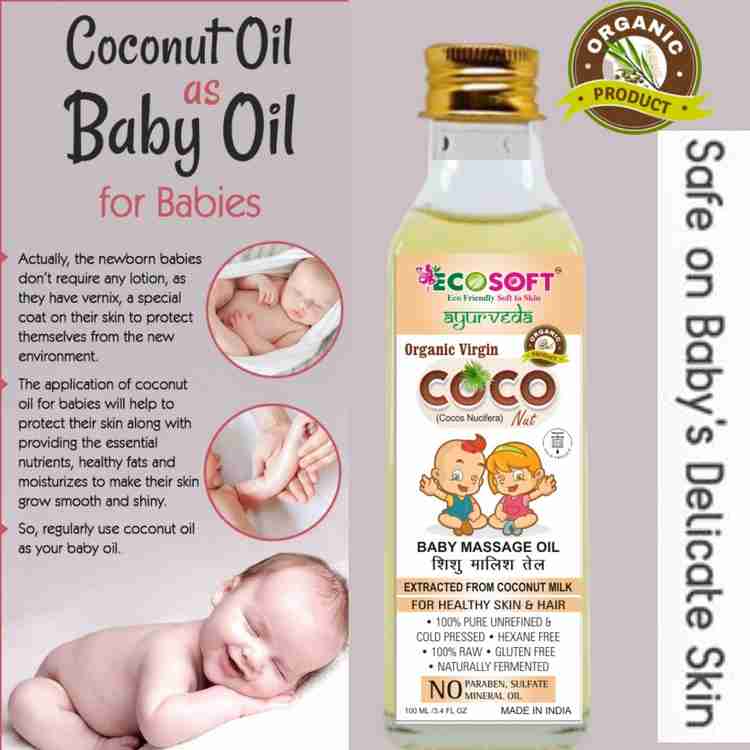 Coconut oil is good for newborn baby massage hot sale