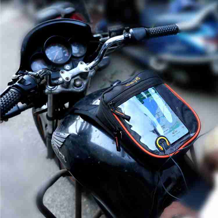 Bike tank cover hot sale with mobile pouch