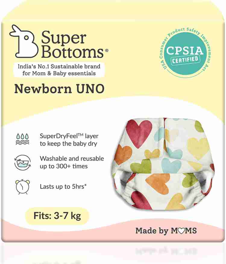 Newborn UNO Cloth Diaper (Baby Hearts) by SuperBottoms