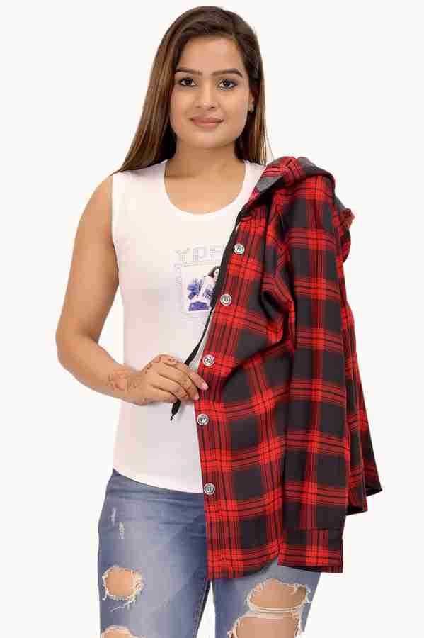 Zara Angel Women Checkered Casual Red Black Shirt Buy Zara