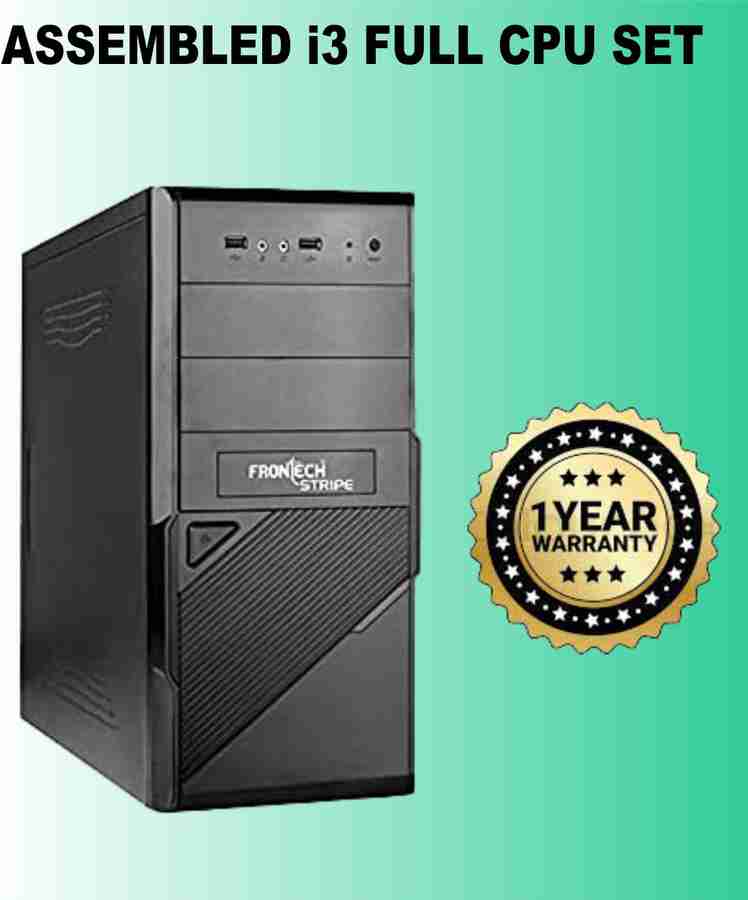Spotview Assembled Intel core I3 3rd Gen. CPU Intel core I3 3rd Gen. CPU 4 GB RAM HD Graphics 500 GB Hard Disk 64 GB SSD Capacity Windows 10 Pro 64 bit Full Tower Price in India