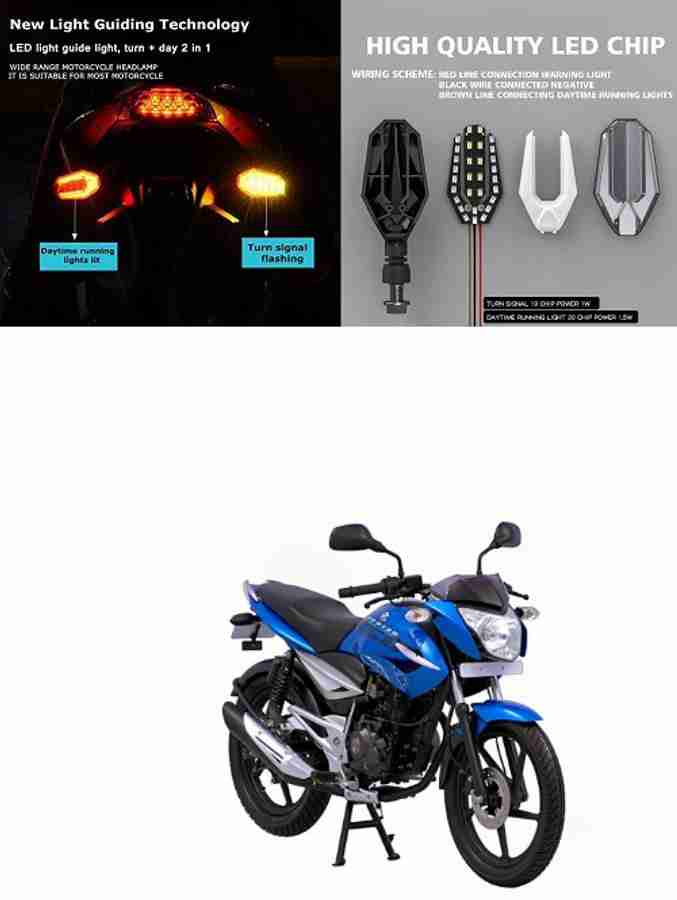 PRTEK Front Rear LED Indicator Light for Bajaj XCD 125cc Price in