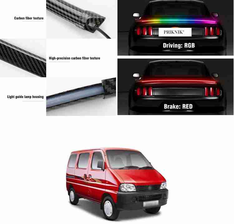 PRTEK Carbon Fibre LED Rear Spoiler with Remote Control for Car