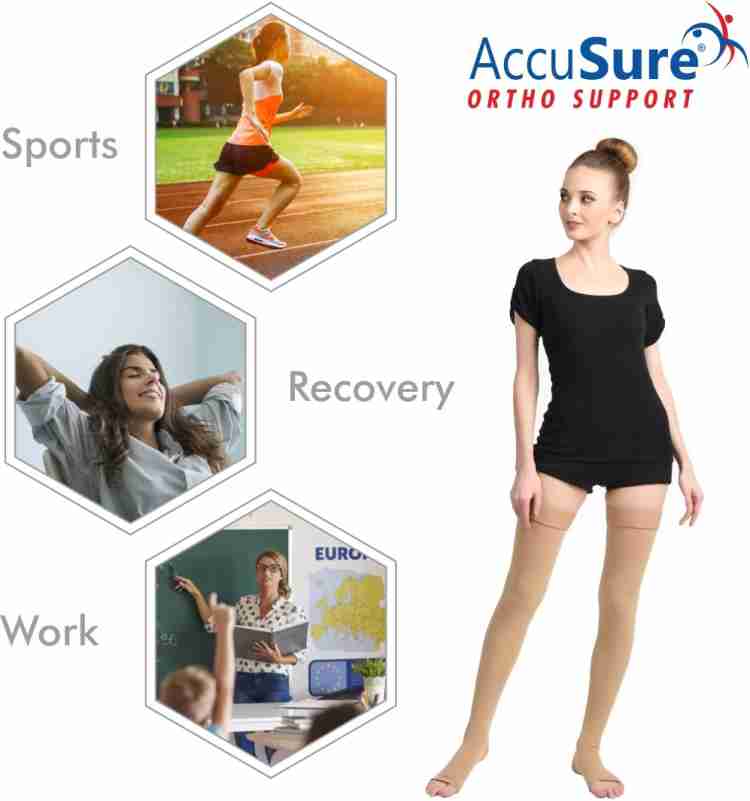 Buy AccuSure Small Thigh Length Medical Compression Stocking for Varicose  Veins, AOK14-S Online At Price ₹494